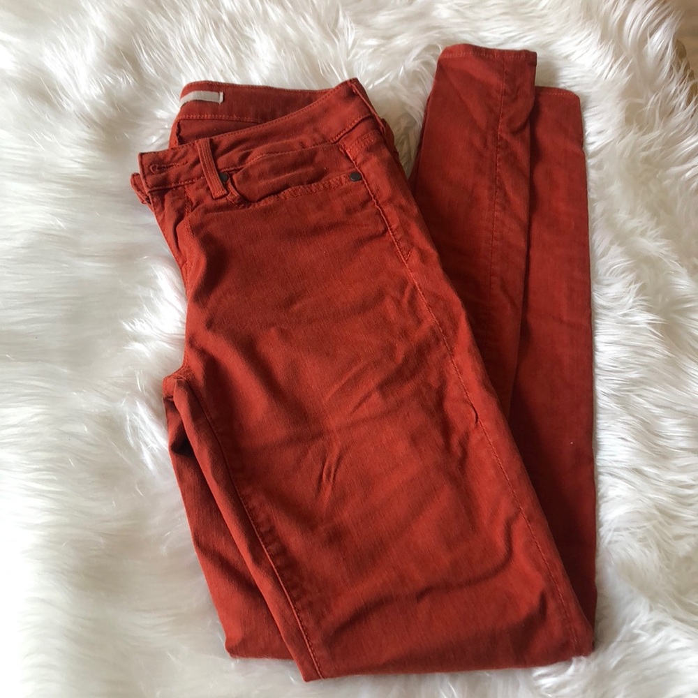 Vince. Skinny pants pumpkin color